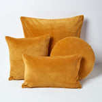 Set Of 2 Velvet Cushion Covers | 40cm x 40cm | Mustard