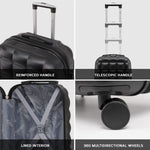 Large 29" Hard Shell Bubble Design Check-in Suitcase Hold Luggage Bag 20kg+ | Large | Black