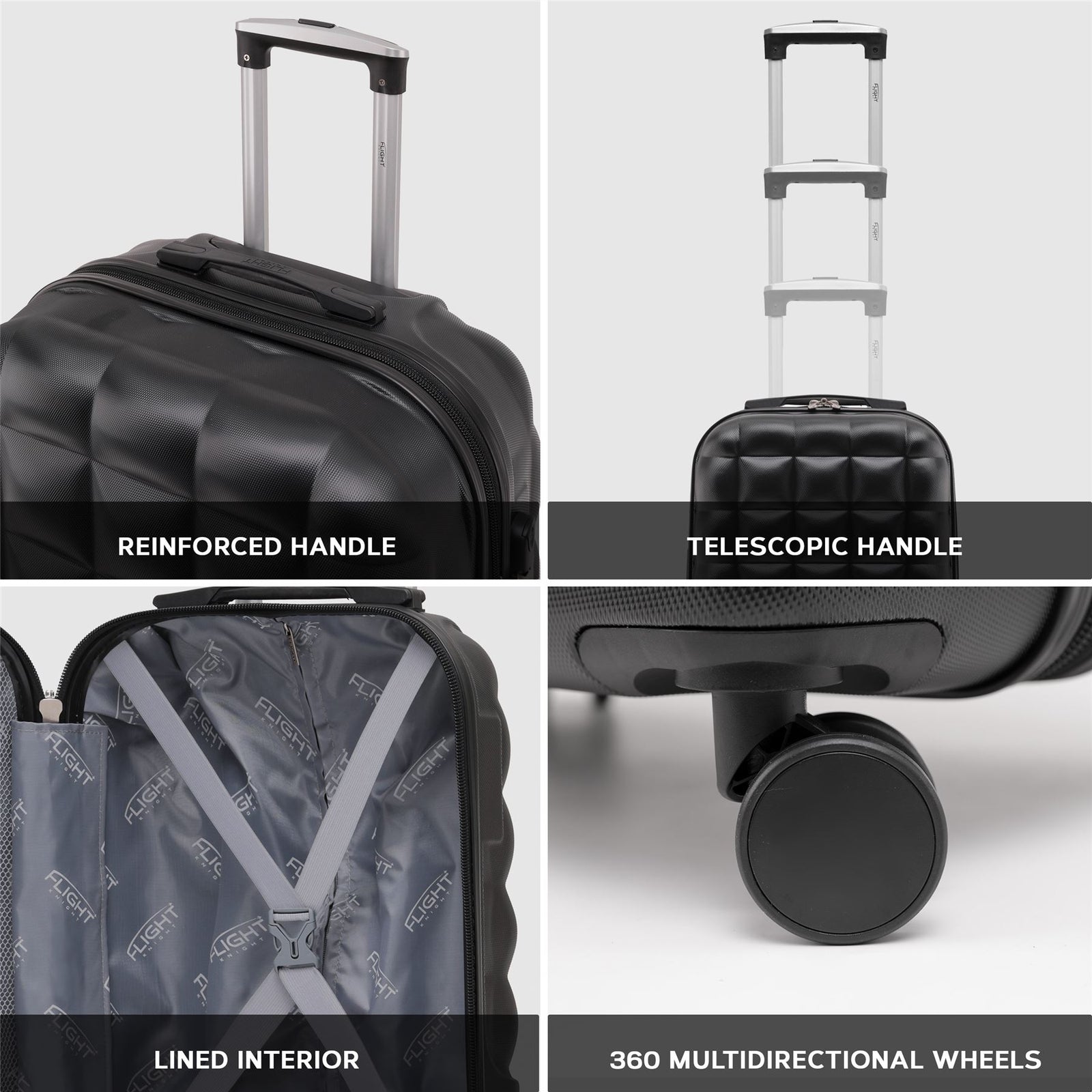 Large 29" Hard Shell Bubble Design Check-in Suitcase Hold Luggage Bag 20kg+ | Large | Black