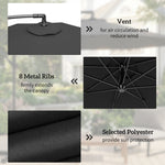 3(m) Banana Parasol Cantilever Umbrella Garden | Black