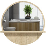 Round Mirror For Wall Makeup Mirror With Shelf | One Size | Natura