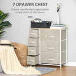 Storage Dresser Tower With Adjustable Feet 7 Drawers | One Size | Multi Colour