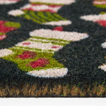 HOMESCAPES Christmas Stockings Non-slip Coir Doormat, 40 X 60 Cm