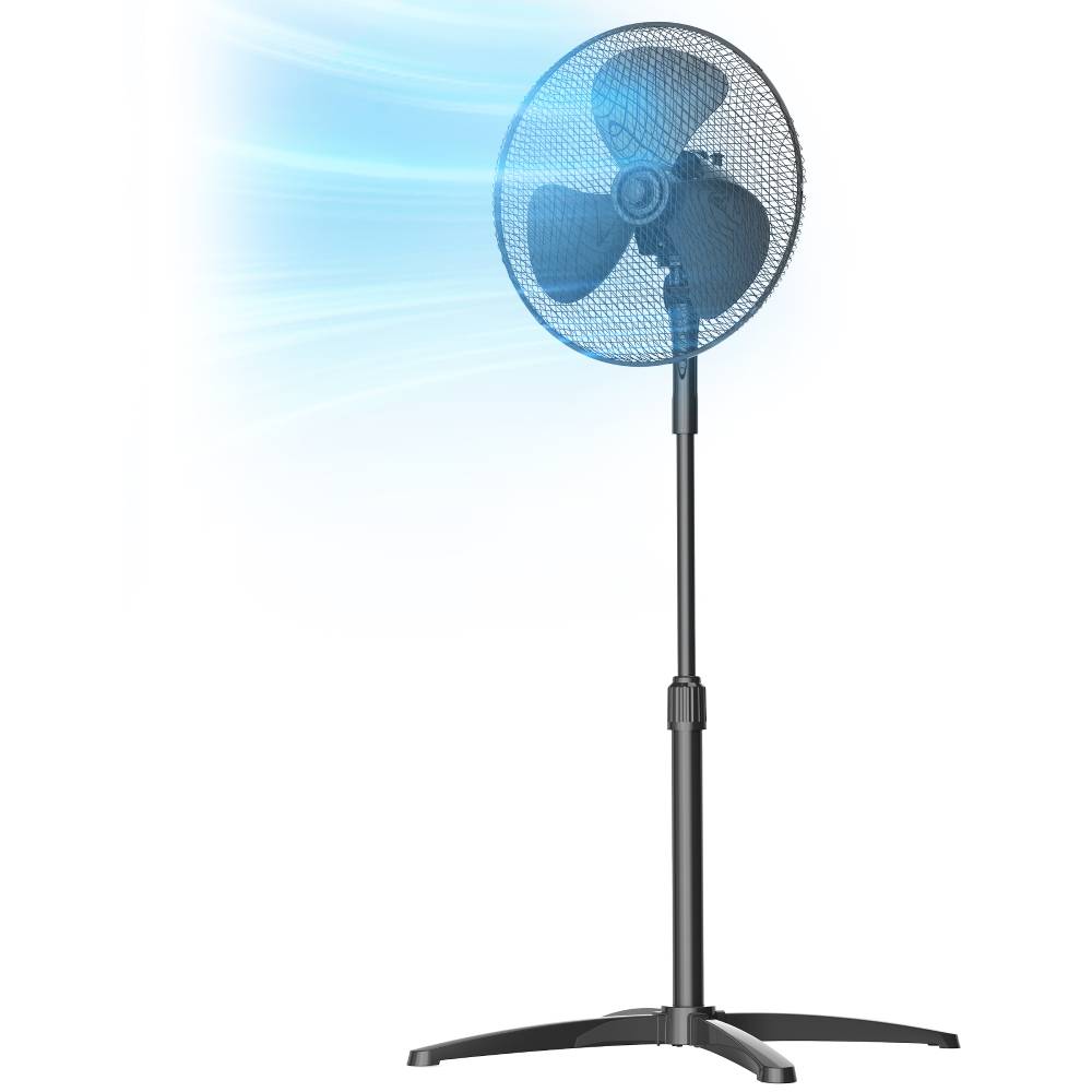 40w Pedestal Fan Adjustable Height Oscillating Standing Fan For Home Or Office