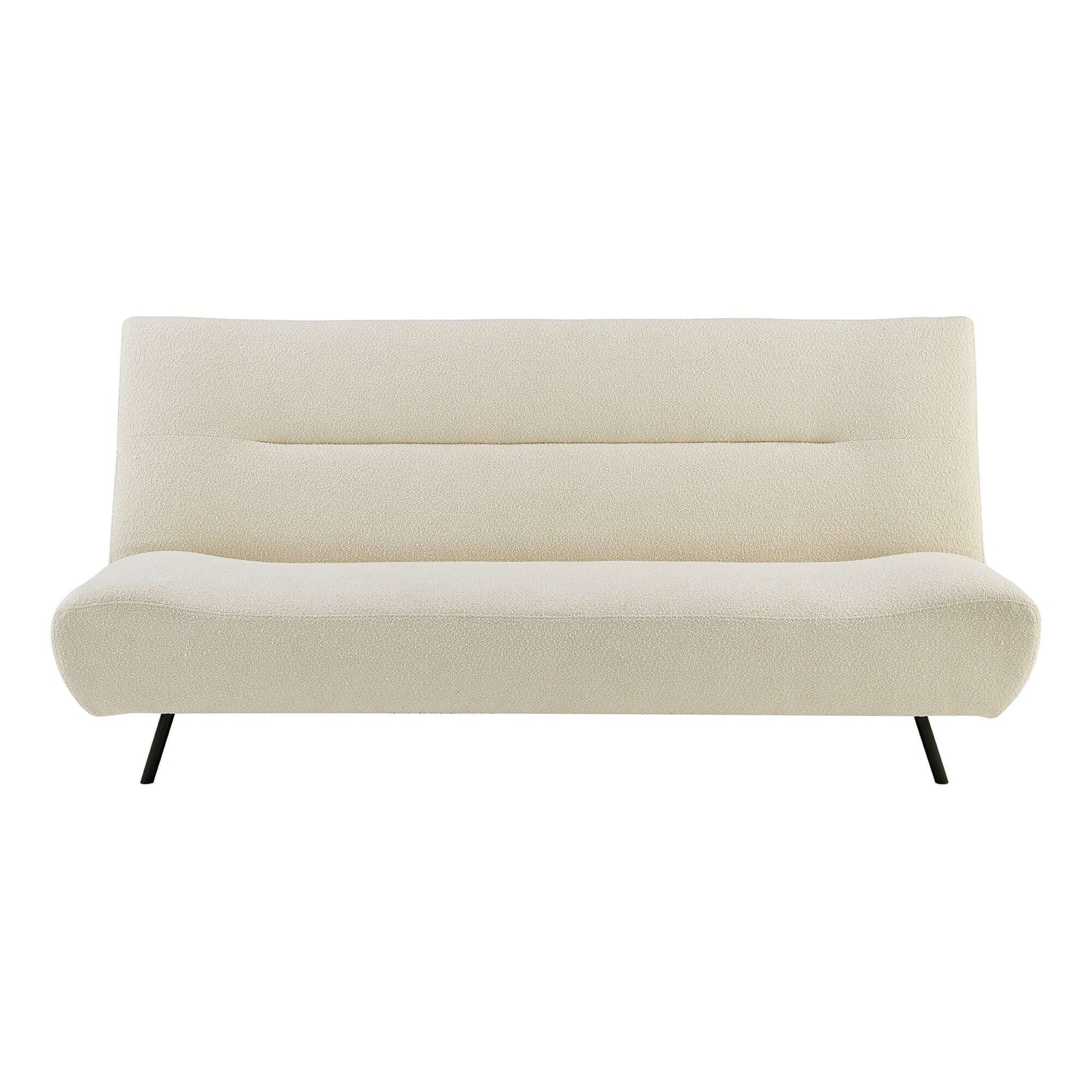 Fluffy Boucle Click-clack Sofa Bed - 2 Seater