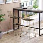 Modern Counter Height Bar Stools Wire Metal