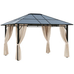 3.6x3metre Hardtop Gazebo Garden Pavilion With Pc Roof