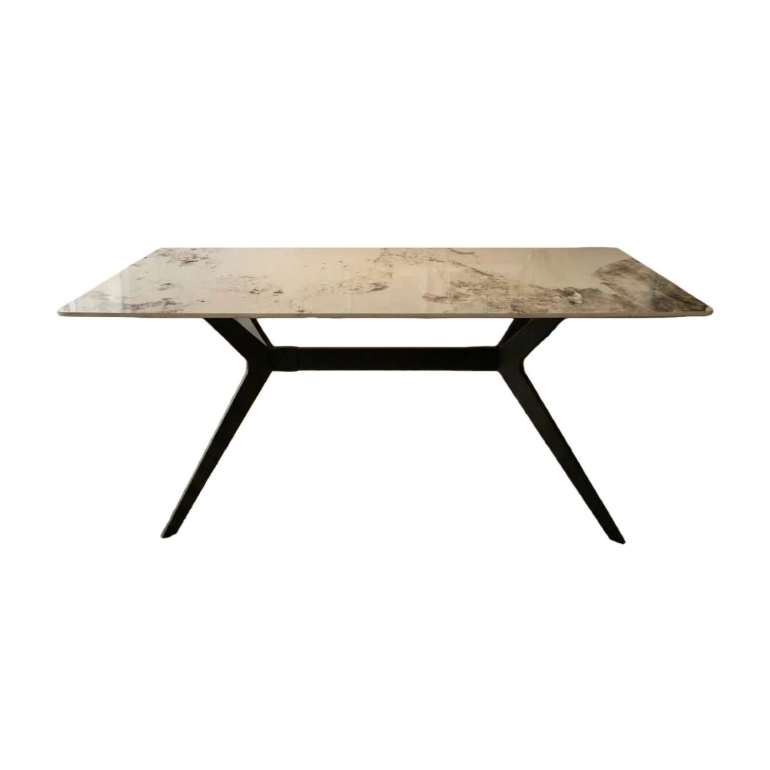 San Diego Marble Top Dining Table With Charlotte Velvet Chairs | Black