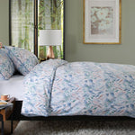 Botanical Garden Digital Print 100% Cotton Duvet Cover Set | Super King | Blue