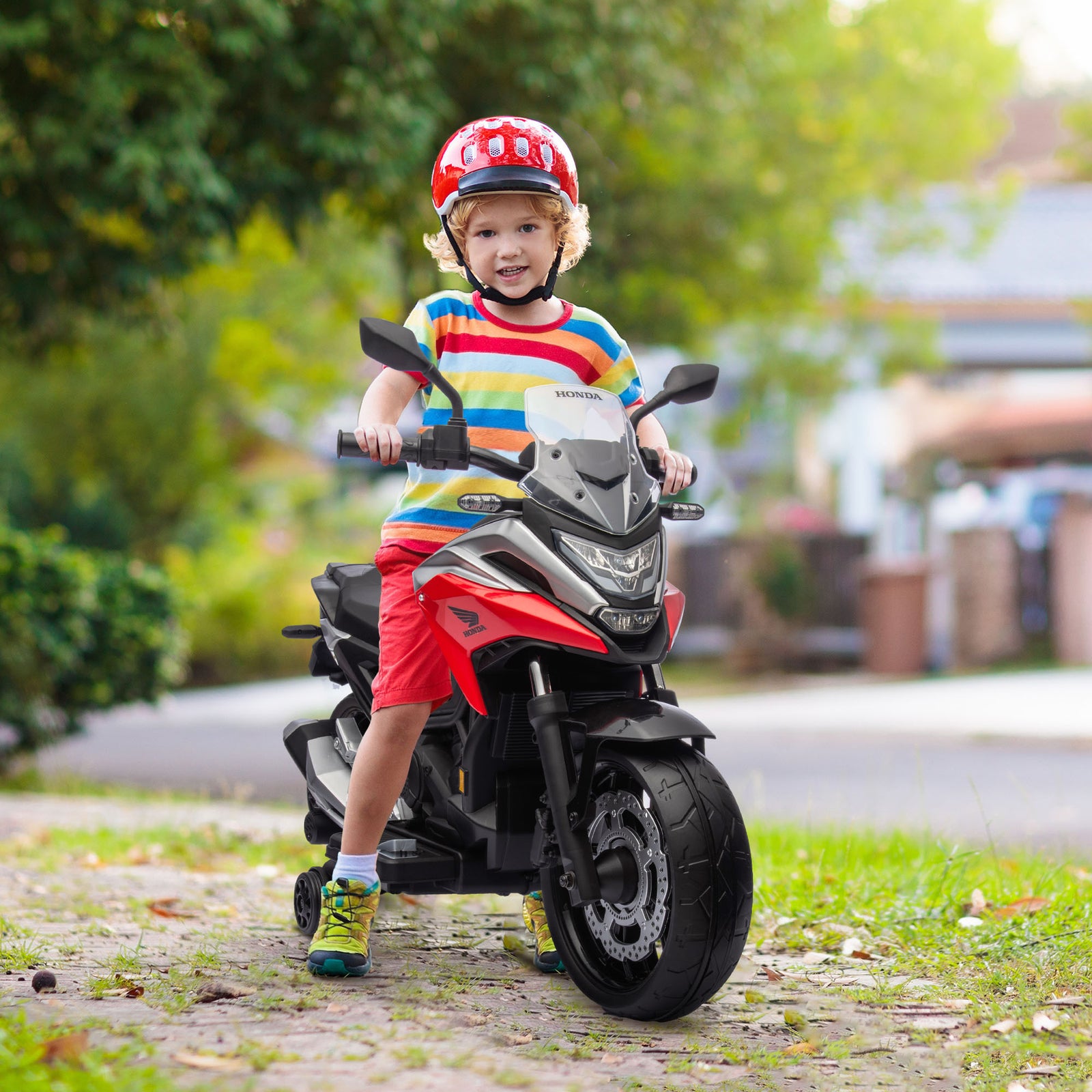 Honda Licensed 12v Kids Electric Motorbike W/ Music Headlights | Red