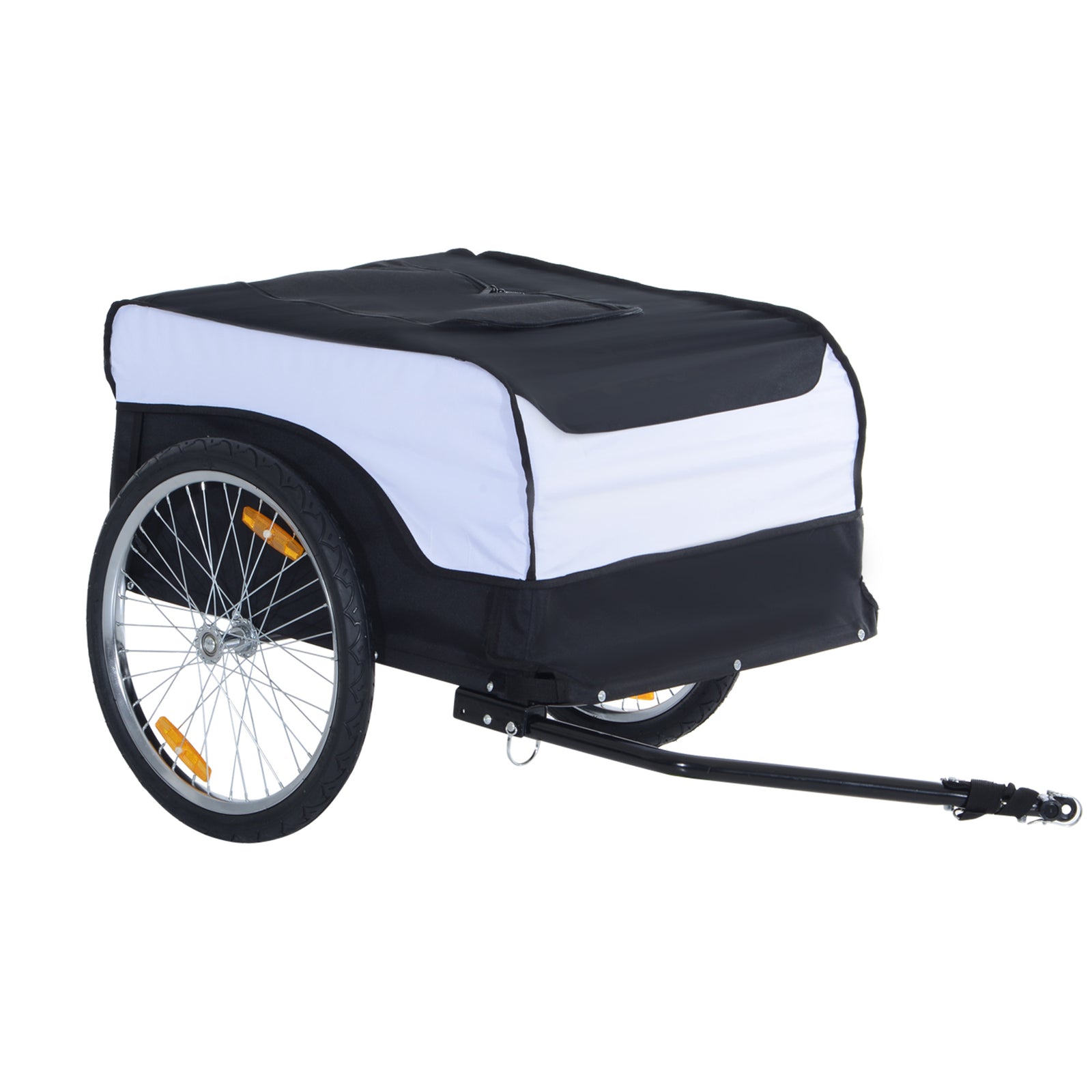 Bike Trailer Cargo Carrier With Hitch White/black