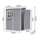 5x4ft Durable Outdoor Plastic Storage Shed With Floor – Weatherproof Garden & Patio Organizer For Tools & Equipment