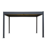 Aluminium Pergola With Anthracite Blinds & Led Lights | 3m x 4m | Anthracite