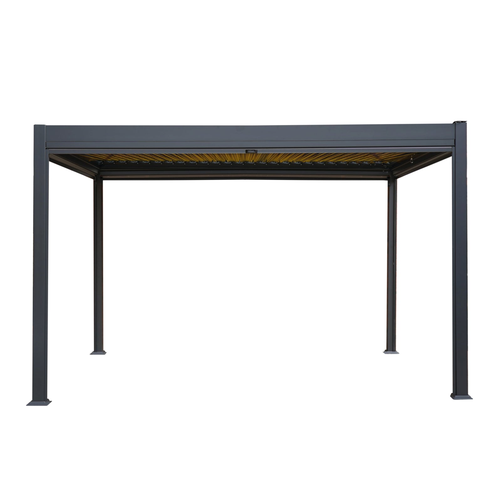 Aluminium Pergola With Anthracite Blinds & Led Lights | 3m x 4m | Anthracite