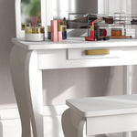 Kids Dressing Table Set Kids Vanity Set W/ Drawer, Mirror | White