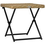 Folding Rattan Coffee Table W/ Steel Frame Bistro Garden | Natura