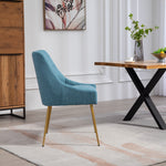 Set Of 2 Lograto Fabric Dining Chairs | Teal