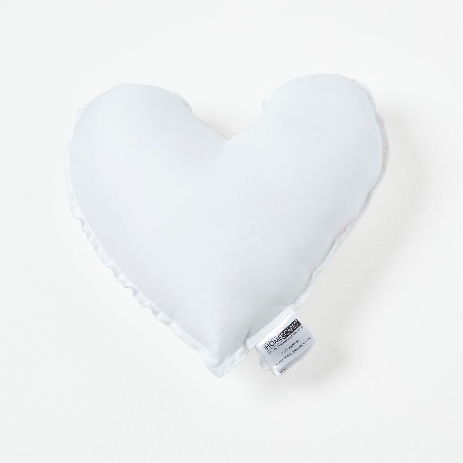 Super Microfibre Heart Shaped Cushion Pad | 40cm x 40cm | White