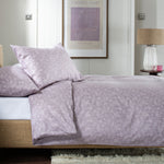 William Plush Brushed Cotton Duvet Set With Soft Printed Design | Super King | Pink