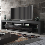 Nova Tv Unit 200cm With Led Lights | Black