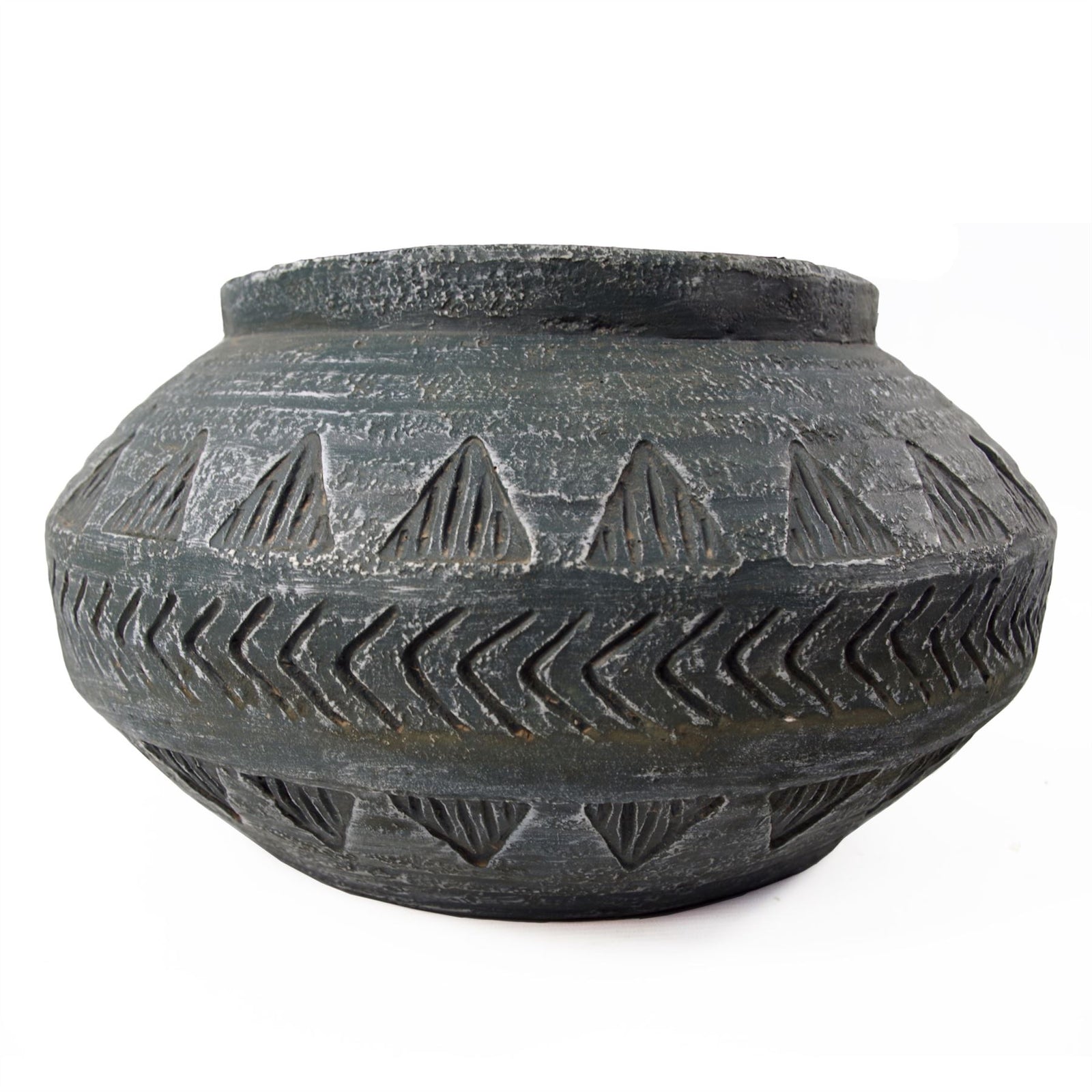 X 40cm Large Grey Gliese Triangle Planter 21cm