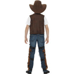 Texan Cowboy Costume, Child, Brown & Black | Age 10-12