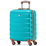 55x40x20cm Lightweight Luggage Hard Shell Cabin Suitcase 60+ Airlines Approved - Carry On Case - 4 Wheels | 55 x 40 x 20cm | Aqua