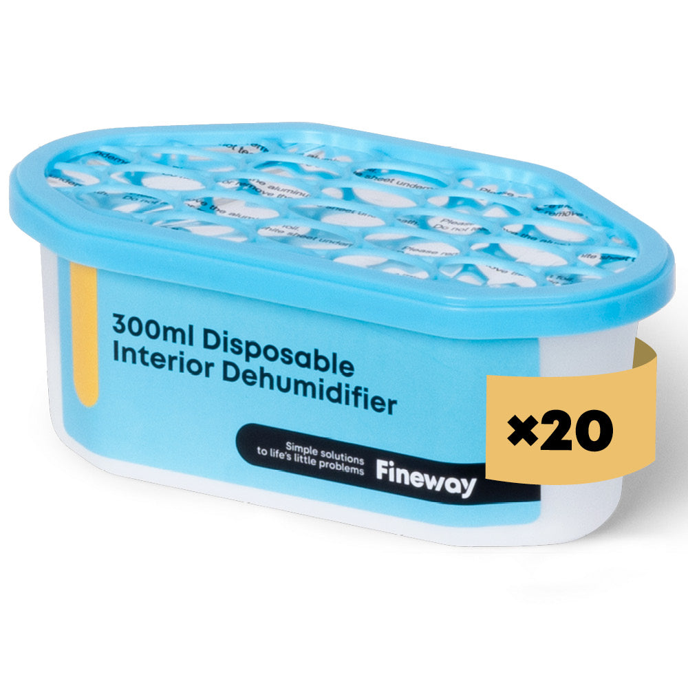 Fineway 300ml Disposable Moisture Absorber Tubs Pack Of 20