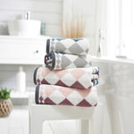 Bliss Diamonds Supersoft Ultra Absorbent Cotton Towels | Bath Towel | Grape