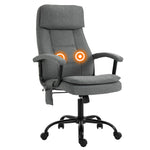 2-point Massage Linen Office Chair Grey