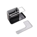 Kitchen Sponge Cloth Holder Sink Caddy Organiser | Black & Grey
