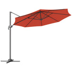 3x3m Cantilever Parasol W/ 360° Crank Handle Tilt | Orange