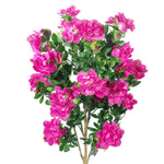 Artificial 100cm Azalea Pink Flowers Potted Plant With Copper Planter