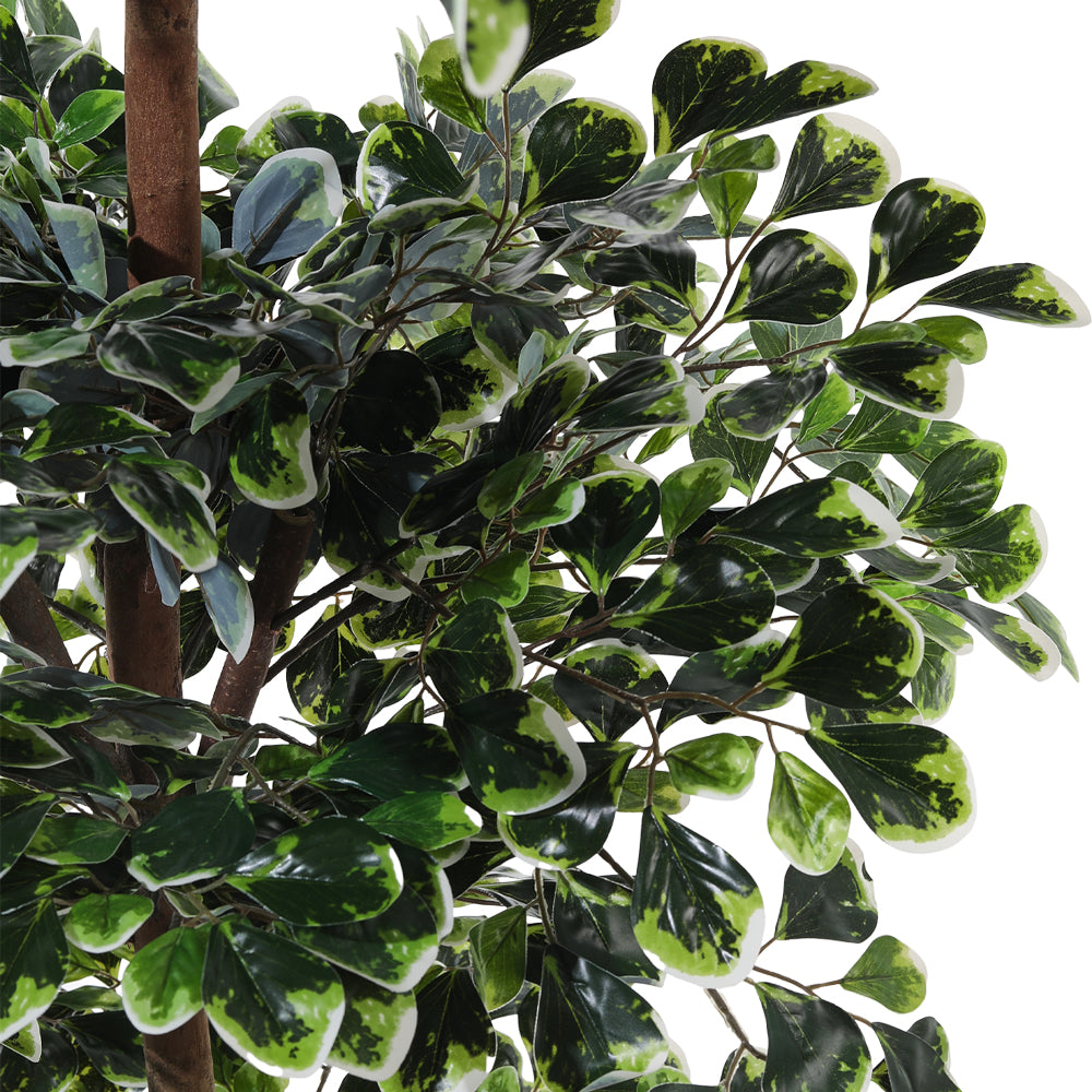 185cm Artificial Ficus Silk Tree With 3 Layers Of Lush Leaves Decorative Fake Plant