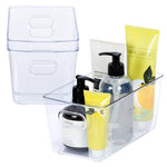 Livivo Set Of 3 Clear Multi Purpose Storage Tubs With Handles
