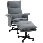 Swivel Recliner Chair W/footstool Massage Points Remote