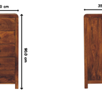 Solid Mango Wood Aspen Tallboy