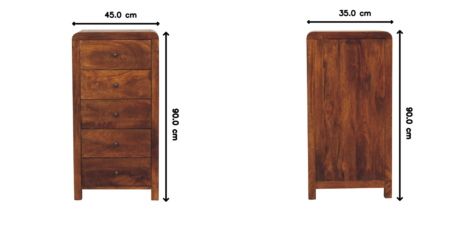 Solid Mango Wood Aspen Tallboy