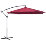 3m Garden Banana Parasol W/ Crank Handle | Red