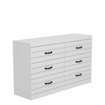 3+3 Drawer Chest - Storage Dresser For Bedroom | White