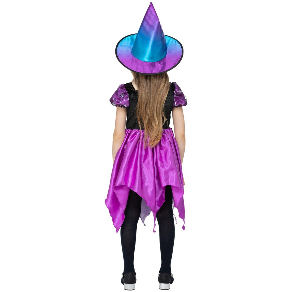 Deluxe Moon & Stars Light Up Witch Costume | Age 10-12