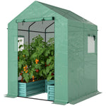 Small Greenhouse Outdoor Greenhouse With Roll Up Door | Green