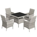 4 Seater Rattan Garden Furniture Set With Cushion | Gray
