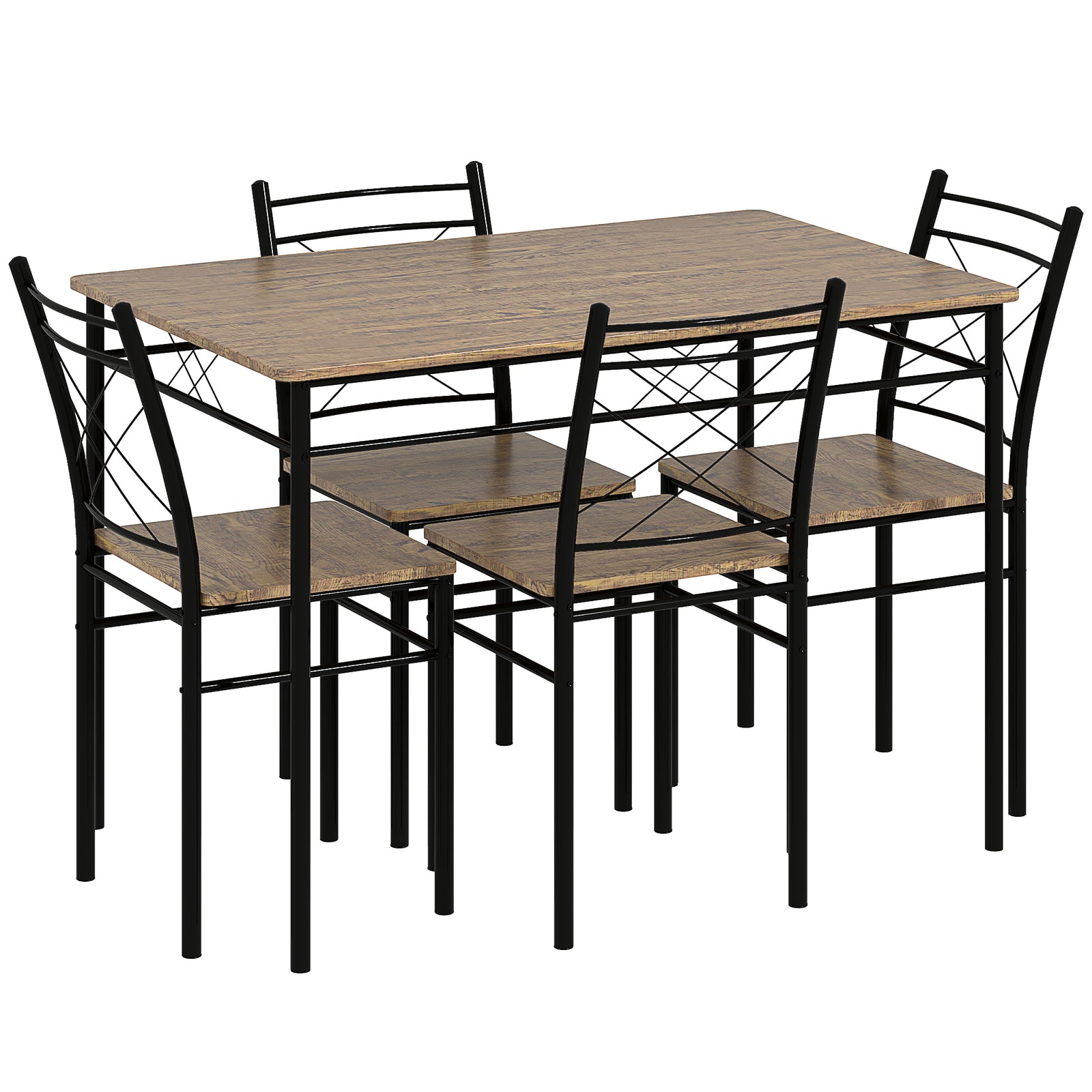 5 Piece Dining Table And Chairs Set, Space Saving