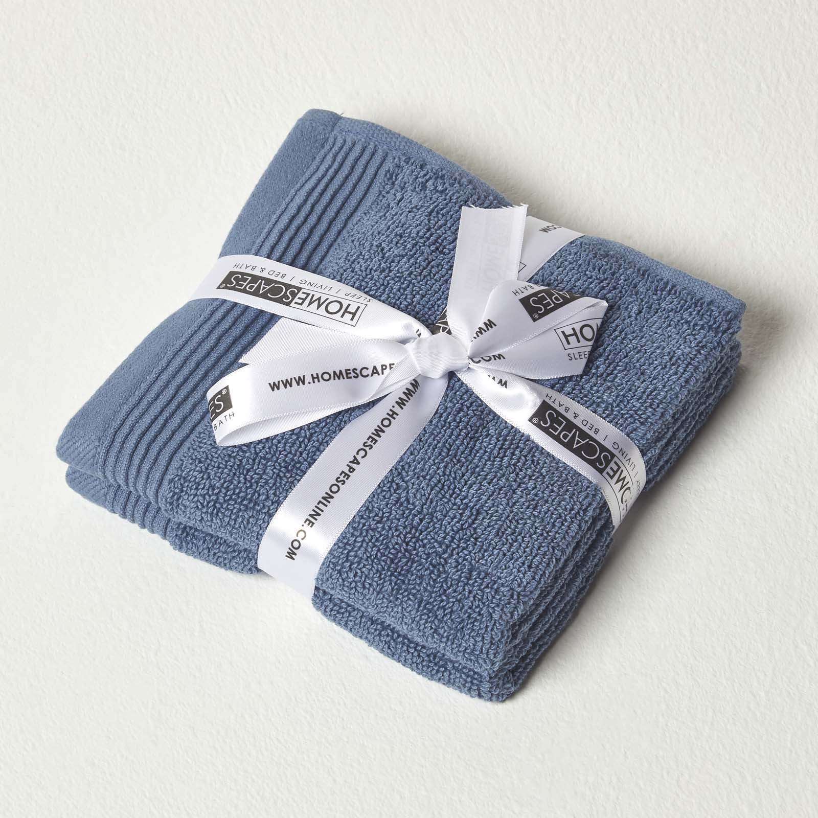 100% Combed Egyptian Cotton 700 Gsm Towels | Face Towel | Denim Blue