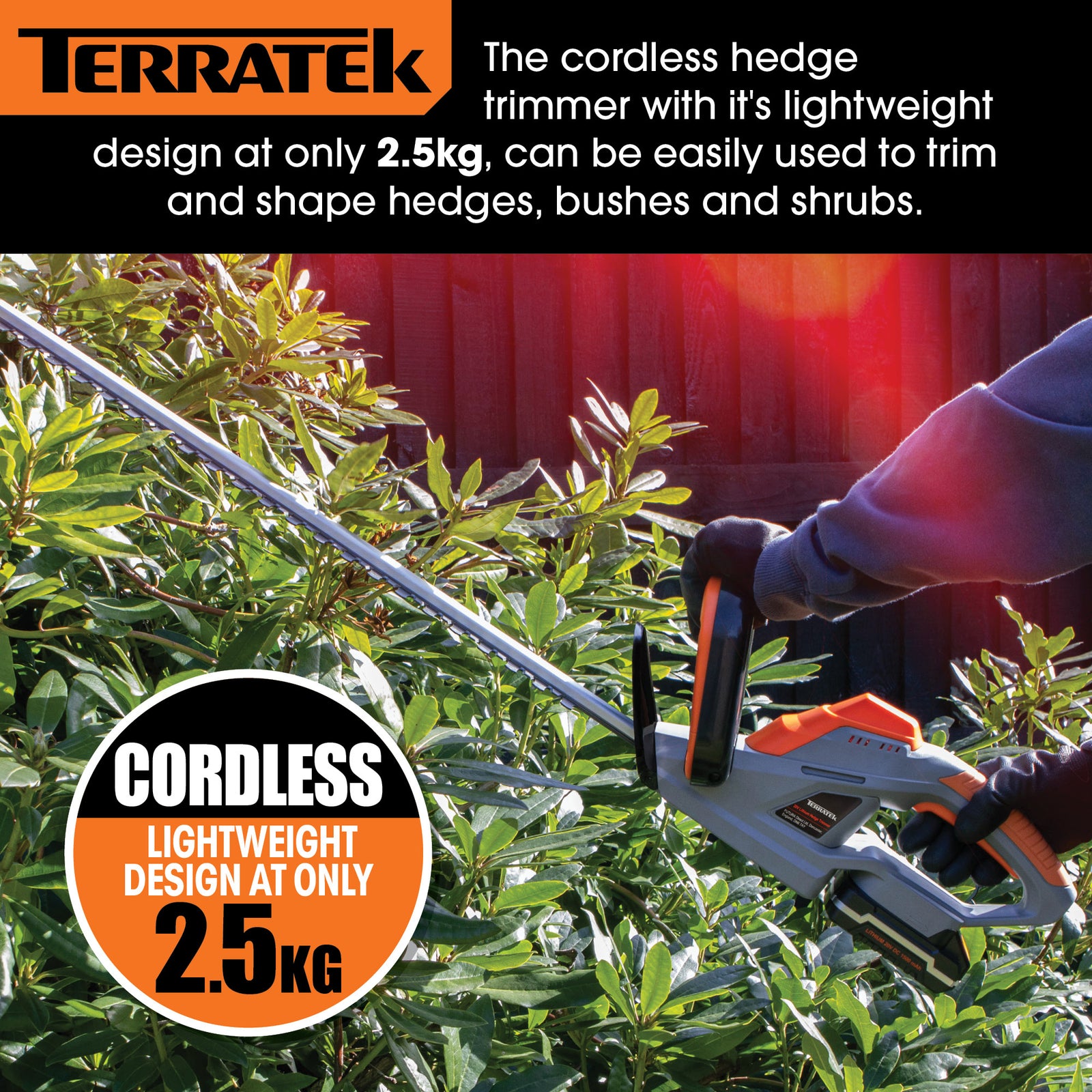 20v Cordless Hedge Trimmer Lightweight Handheld Garden Electric Hedge Li Ion 1hr Fast Charge Battery And Charger Included | 1 Battery + 1 Charger | Grey