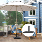 Outsunny Parasol Base 15kg Garden Umbrella Stand With Cut-out Design