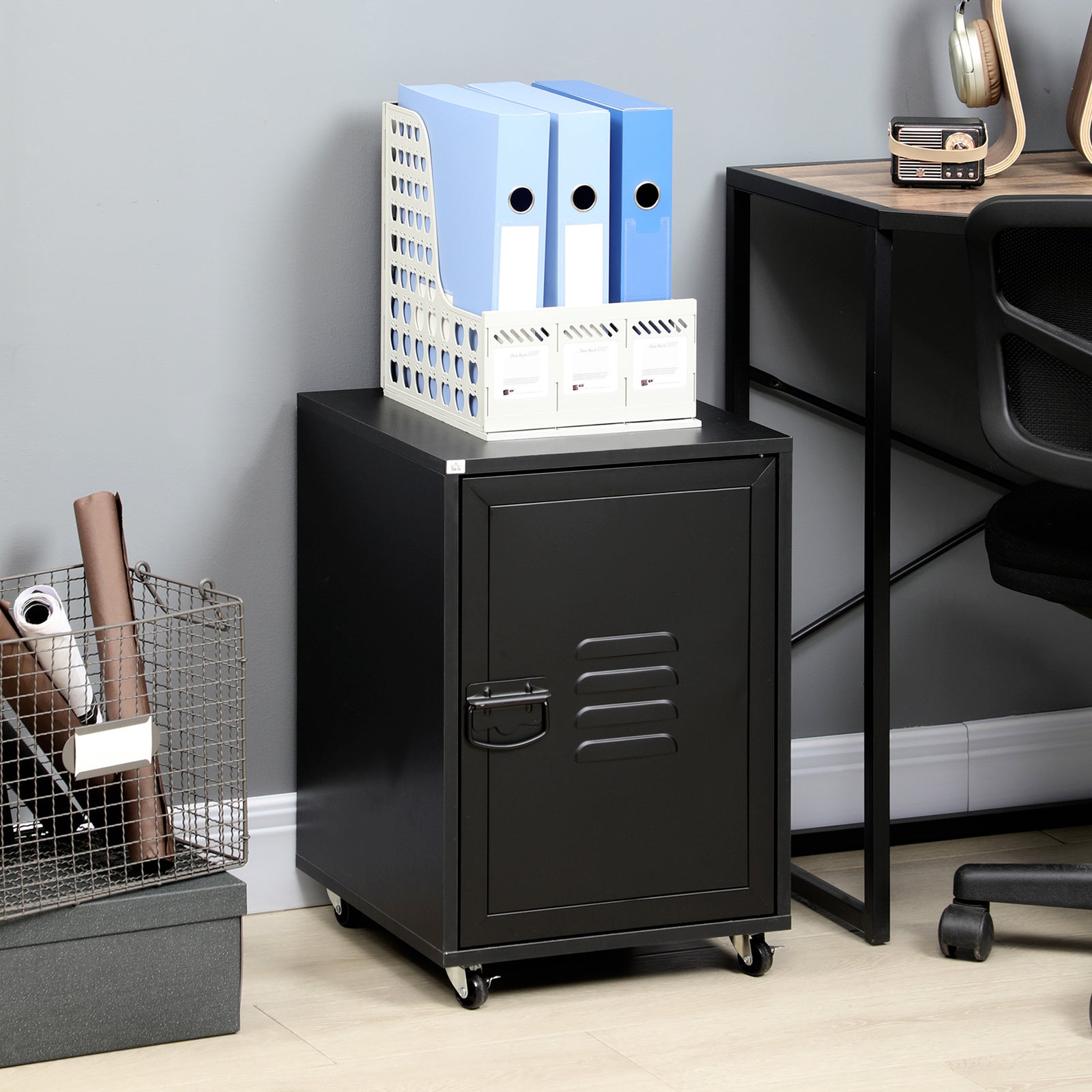 Bedside Table Rolling End Side Table