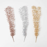 HOMESCAPES Silver & Gold Mistletoe Garland Set Of 3, 53 Cm