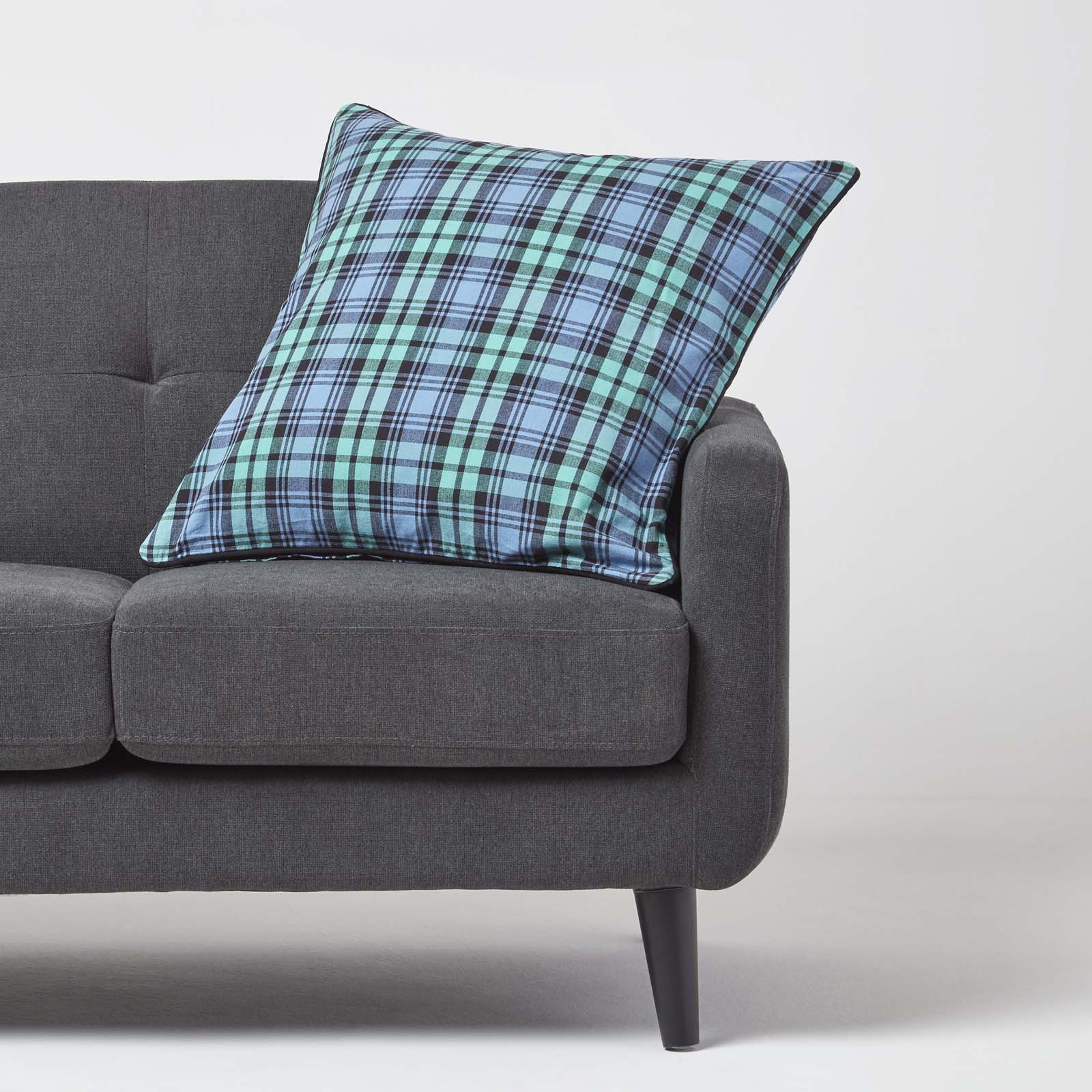 Tartan Check Cotton Cushion Cover | 60cm x 60cm | Blackwatch